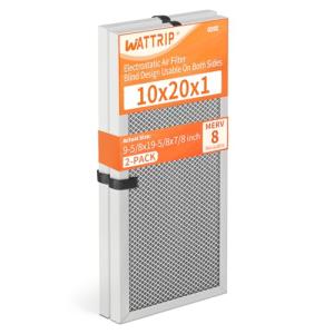 WATTRIP 10x20x1 MERV 8 Washable Air Filters