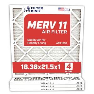 Filter King MERV 11 Pleated Air Filters 4-Pack