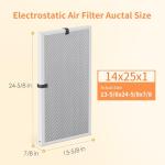 WATTRIP 14x25x1 MERV 8 Reusable Air Filters 2-Pack