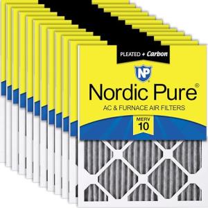 Nordic Pure 15x20x1 Furnace Air Filters 12 Pack