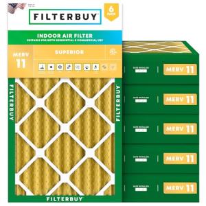 12x24x4 MERV 11 Air Filter for Pets (6-Pack)