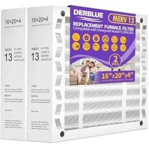 DerBlue MERV 13 2-Pack 16x20x4 Furnace Filters