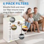 20x25x2 Pleated Air Filter - 6 Pack