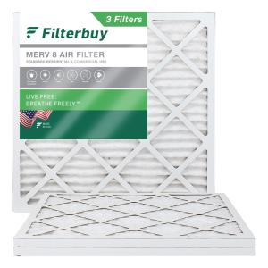 30x30x1 MERV 8 Pleated Air Filters (3-Pack)