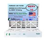 Glasfloss MERV 10 Pleated Air Filters - 2 Pack