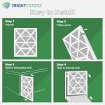TRIGHTFILTERS 24x24x1 MERV 8 Air Filter Pack
