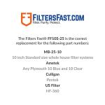 Filters Fast FF10S-25 Compatible Water Filter Cartridge