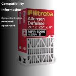 Filtrete 20x25x4 AC Air Filter, 2-Pack
