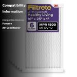 Filtrete 16x25x1 MERV 12 Air Filter 6-Pack