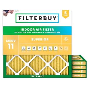 23.5x23.5x1 MERV 11 Air Filter 5-Pack