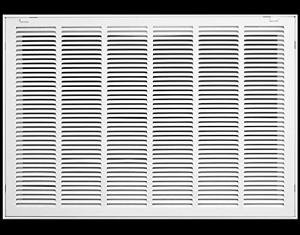 30" X 20" Steel Air Filter Grille - White
