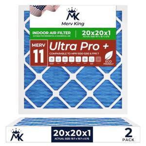 MervKing 20x20x1 MERV 11 Air Filter 2-Pack
