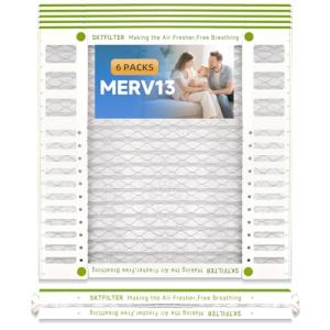 Pleated 20x20x2 MERV 13 Air Filter 6 Pack