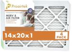 Proairtek 14x20x1 MERV 8 Air Filters Pack of 4