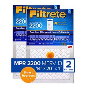 Filtrete Smart Replenishable 14x20x1 Air Filter, 2-Pack