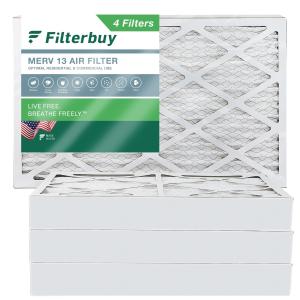 MERV 13 Pleated AC Air Filter 14x25x4 - 4 Pack