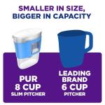 PUR 8-Cup Slim Water Filter Pitcher, Violet