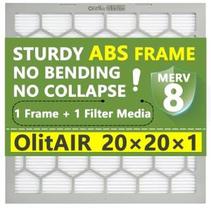 OlitAir 20x20x1 MERV 8 Reusable Air Filter
