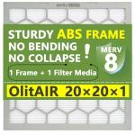 OlitAir 20x20x1 MERV 8 Reusable Air Filter