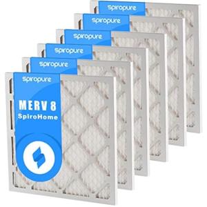 SpiroPure MERV 8 Pleated Air Filters (6 Pack)