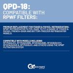 QPD 18 Refrigerator Water Filter for Fisher & Paykel