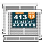 3 Pack AprilAire 413 MERV 13 Replacement Filters