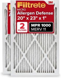 Filtrete 20x23x1 MERV 11 Air Filters, 2 Pack