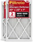Filtrete 20x23x1 MERV 11 Air Filters, 2 Pack