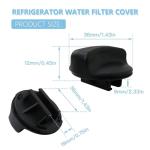 WELURE Refrigerator Water Filter Cap Replacement Black
