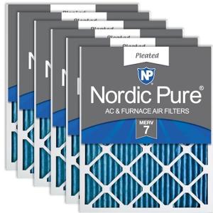 Nordic Pure 15x20x1 MERV 7 Air Filters 6 Pack