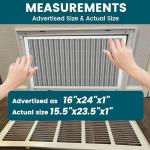 16x24 Washable MERV 8 Electrostatic Air Filter