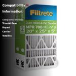 Filtrete 20x25x5 MERV 8 Air Filter 2-Pack