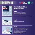 BNX TruFilter 12x24x1 Air Filters, MERV 8 (6-Pack)