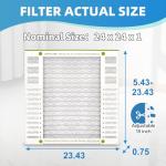 Pleated 24x24 MERV 13 Air Filters - 6 Pack