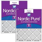 Nordic Pure MERV 8 Pleated Air Filters, 2 Pack
