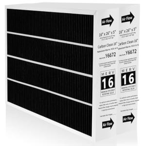 2 Pack Lennox Compatible 16x25x5 Furnace Filters