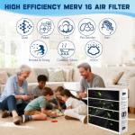 2 Pack Lennox Compatible 16x25x5 Furnace Filters