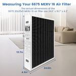 2 Pack MERV 16 20x25x5 Air Filters
