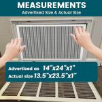 14x24 Air Filter - Washable, Reusable, MERV 8