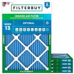 Filterbuy 17.5x21x1 MERV 13 Air Filters - 5 Pack