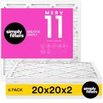 20x20x2 MERV 11 Air Filter - 6 Pack