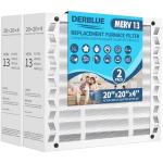 DerBlue 20x20x4 MERV 13 Furnace Filters - 2 Pack