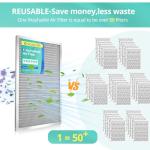 Electrostatic Washable Aluminum Air Filter, MERV 8