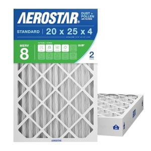 Aerostar MERV 8 20x25x4 Filters - 2 Pack