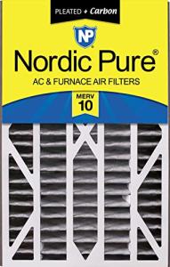 Nordic Pure MERV 10 Carbon Air Filter 16x25x3