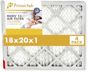 Proairtek 18x20x1 MERV 13 Air Filters Pack of 4