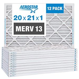 Aerostar MERV 13 Pleated Air Filters 12 Pack