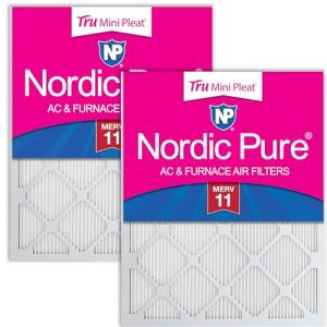 Nordic Pure MERV 11 Mini Pleat Air Filters 2 Pack