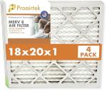 Proairtek 18x20x1 MERV 8 Air Filter Pack of 4