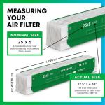Filterbuy 25x5 MERV 8 Furnace Air Filters 2-Pack